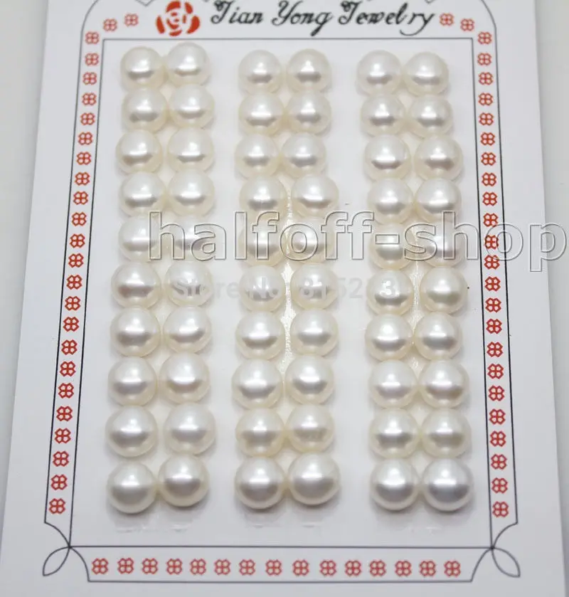 

wb 002854 WHOLESALE RARE AAA 30PAIRS NATURAL WHITE GENUINE PEARL