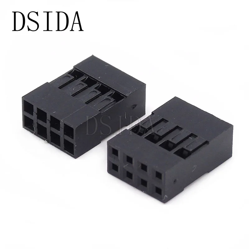 

50pcs/lot 2.54mm 2*4P Dupont Housing Plastic Shell Double Row 2*4 Pin Dupont Connector Dupont Jumper Wire Cable 2*4Pin Header