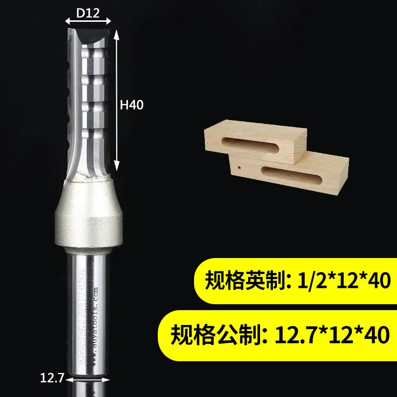 12,7 мм TCT три флейты инкрустированные конструкции прямые фрезы твердого карбида вольфрама стали резьба инструменты щелевые Арден Деревообработка - Длина режущей кромки: 1881