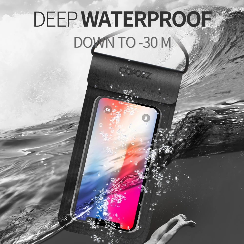 COPOZZ Waterproof Phone Pouch for iPhone X/8/7/6S Plus/Samsung S7 Swimming Snorkeling Skiing Diving Underwater Mobile Bags Case COPOZZ Waterproof Phone Pouch for iPhone X/8/7/6S Plus/Samsung S7 Swimming Snorkeling Skiing Diving Underwater Mobile Bags Case