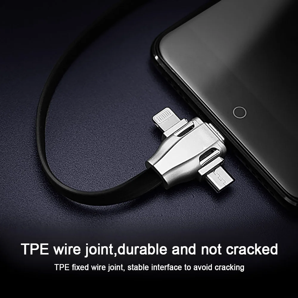 Зарядный кабель Micro usb type C осветительный провод для IPhone 8 7 Plus X XS samsung Android IOS Phone 3 в 1