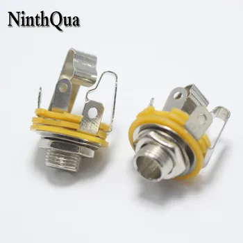

1pcs 6.35mm / 6.5mm 3 Pole Stereo Plug jack Audio Female Connector 6.35 Welding Type Panel Socket DIY Parts