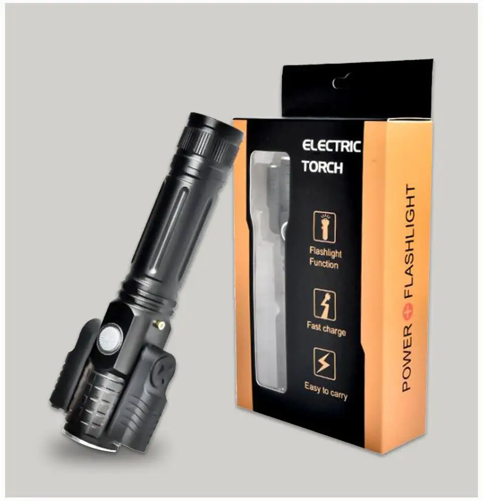 Usb Handy Powerful Led Flashlight Rechargeable Torch Outdoor Aluminum Alloy Battery Led Flashlight Usb T6 18650 For BicycleBike  (16)