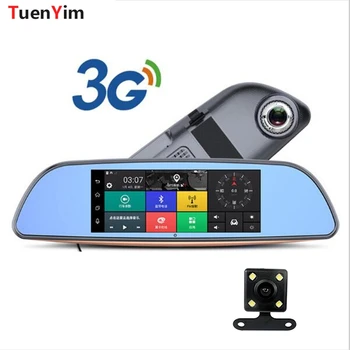 

3G 7" Car DVR Mirror Camera Android 5.0 wifi GPS Full HD 1080P Video Recorder Dual Lens Registrar Rear view dvrs Dash cam