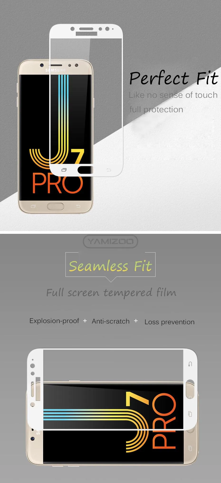 YAMIZOO Screen Protector For Samsung Galaxy j7 j3 j5 2017 Tempered Glass Protective Glass For Samsung j5 j7 2016 Glass j2 Prime  (2)
