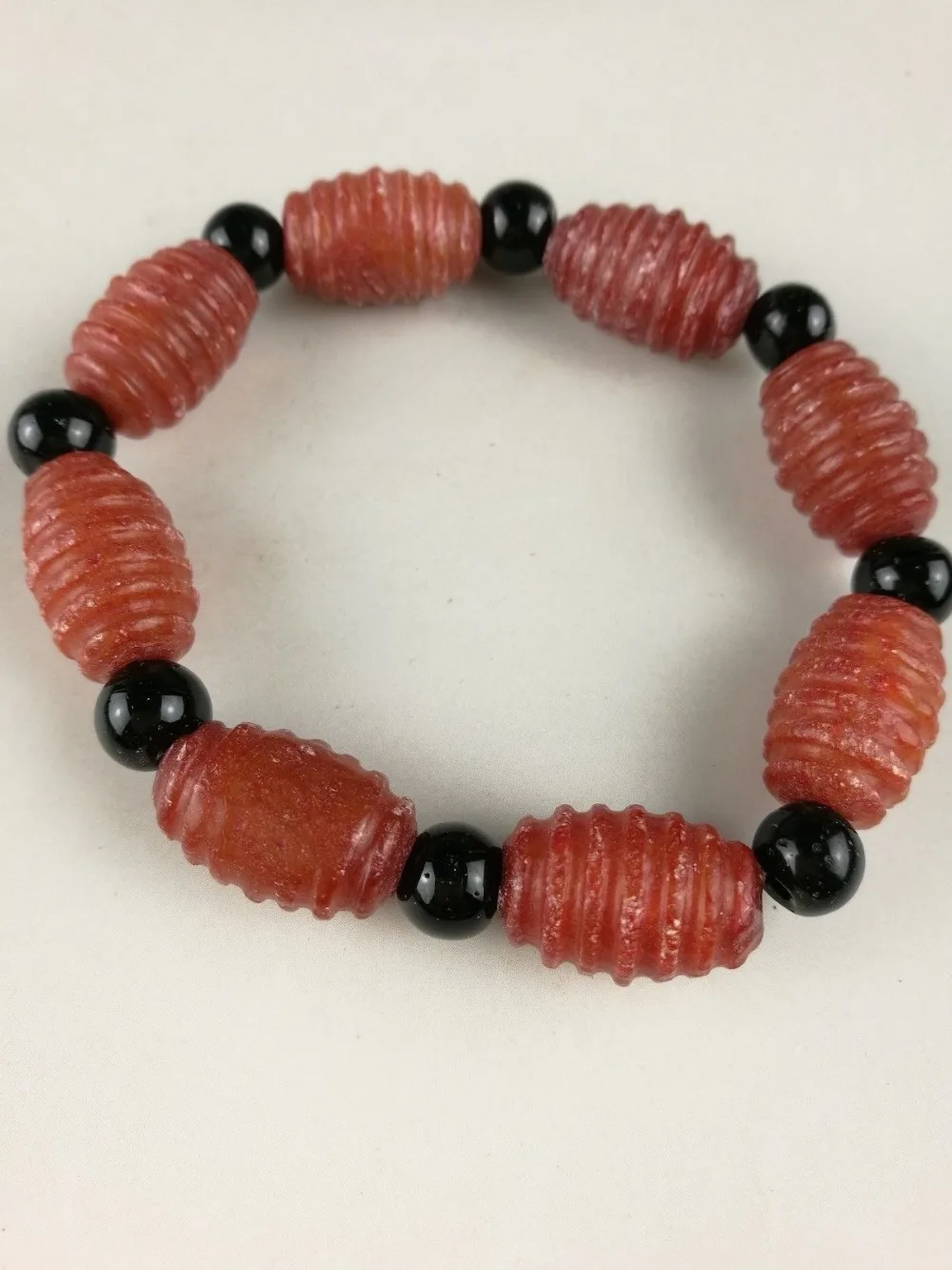 Chinese natural Jade bracelet elastic force bracelet 2-in Statues