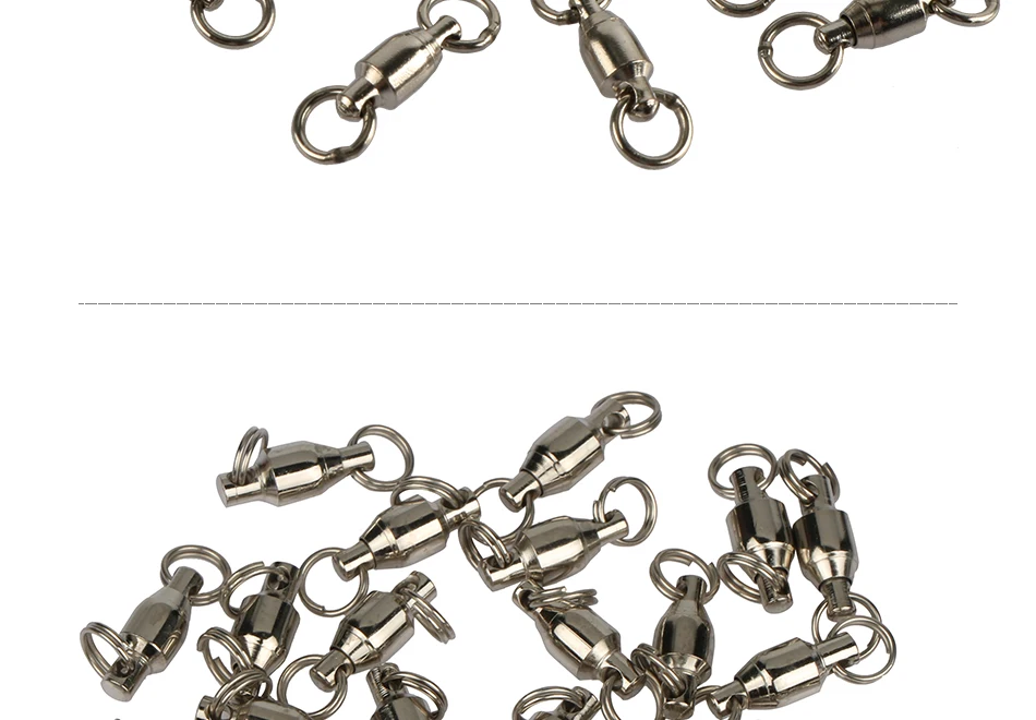 Giros de Pesca Rolamento de Esferas com Anel Ganchos de Pesca Tudo para Acessórios de Pesca Goture Lote Giratória Sólido Aço Inoxidável 200 Pçs - 10 Cheap Ferramentas de pesca