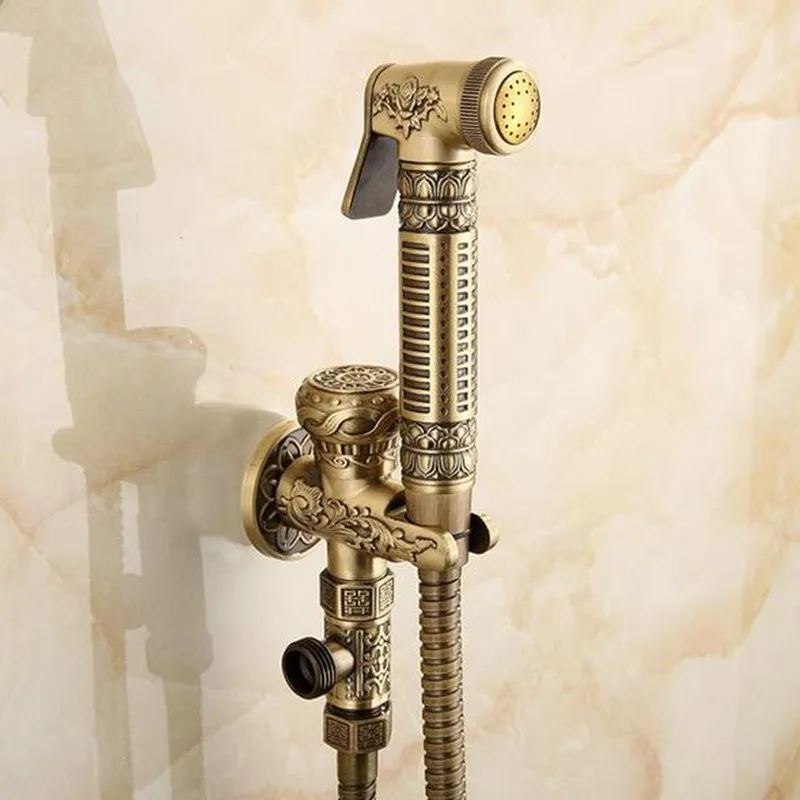 Buy Antique Brass Finish Toilet Sprayer Toilet Gun Set