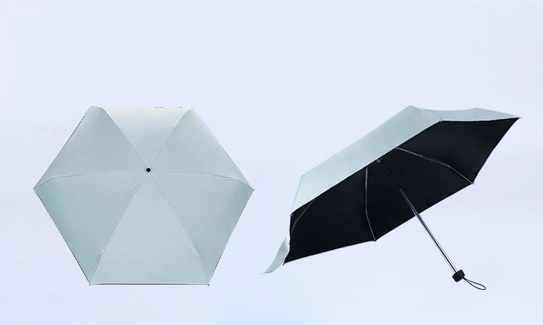 Модные 5 складных зонтов, мини карманный зонтик, Женский солнечный и дождливый портативный маленький зонтик от солнца, зонтик от дождя для девочек