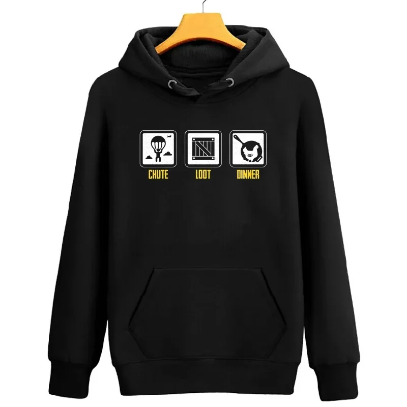  [STOCK]2018 Game PUBG Playerunknown's Battlegrounds Cosplay Winter Thicken Hoodies For Halloween Fr
