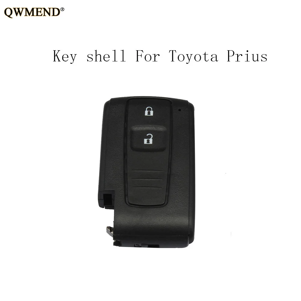 

QWMEND 2Buttons Car Remote key shell Fob For TOYOTA PRIUS 2004 2005 2006 2007 2008 2009 NO Blade