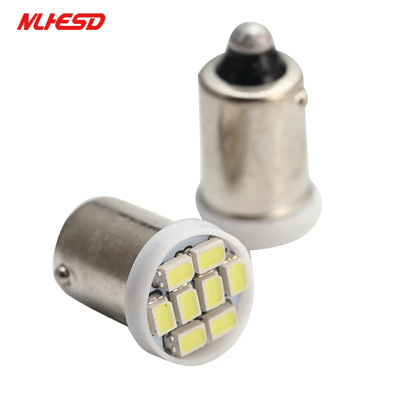 100 X грузовик светодио дный 24 В BA9S 8 SMD 1206 3020 H6W T4W 8 светодио дный 8smd Клин светодио дный свет лампы белый красные, синие желтый и зеленый цвета голубой лед 24 В