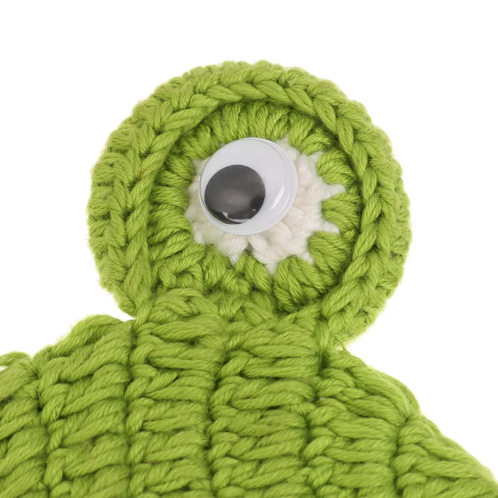 Новорожденного ручной маленьких Подставки для фотографий вязаные крючком зеленый Мягкие Детские шляпа Костюмы прекрасный детский наряд