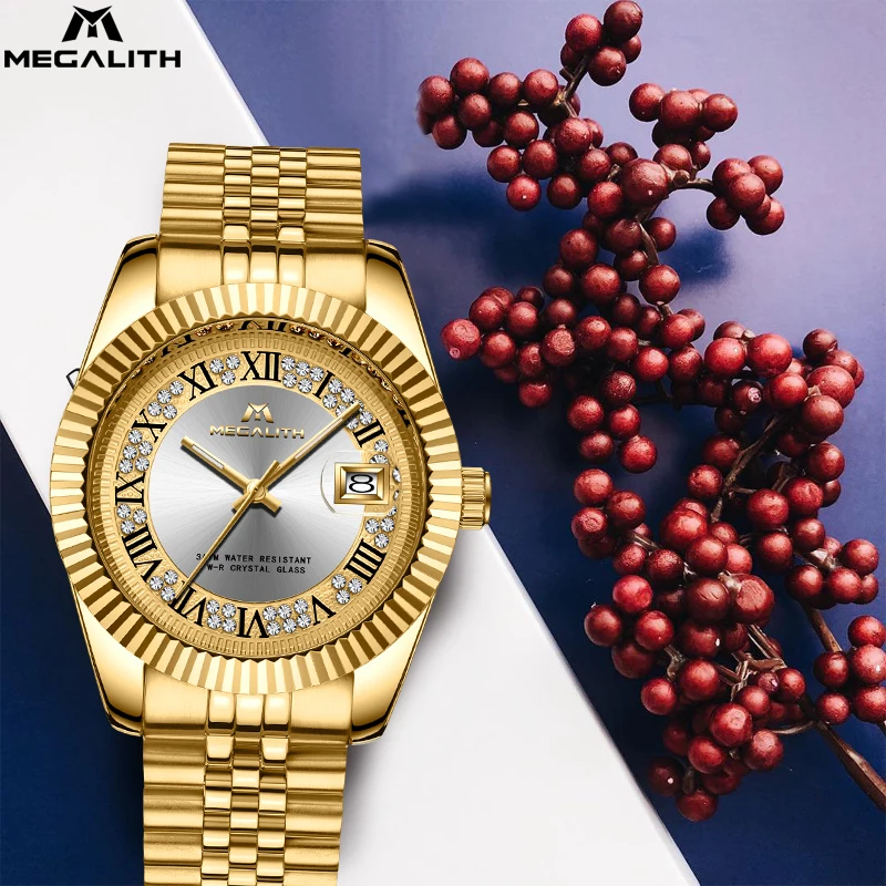 

MEGALITH Luxury Brand Quartz Watch men Fashion Chronograph wrist Watch Reloj Hombre Sport Clock Male Hour Relogio Masculino