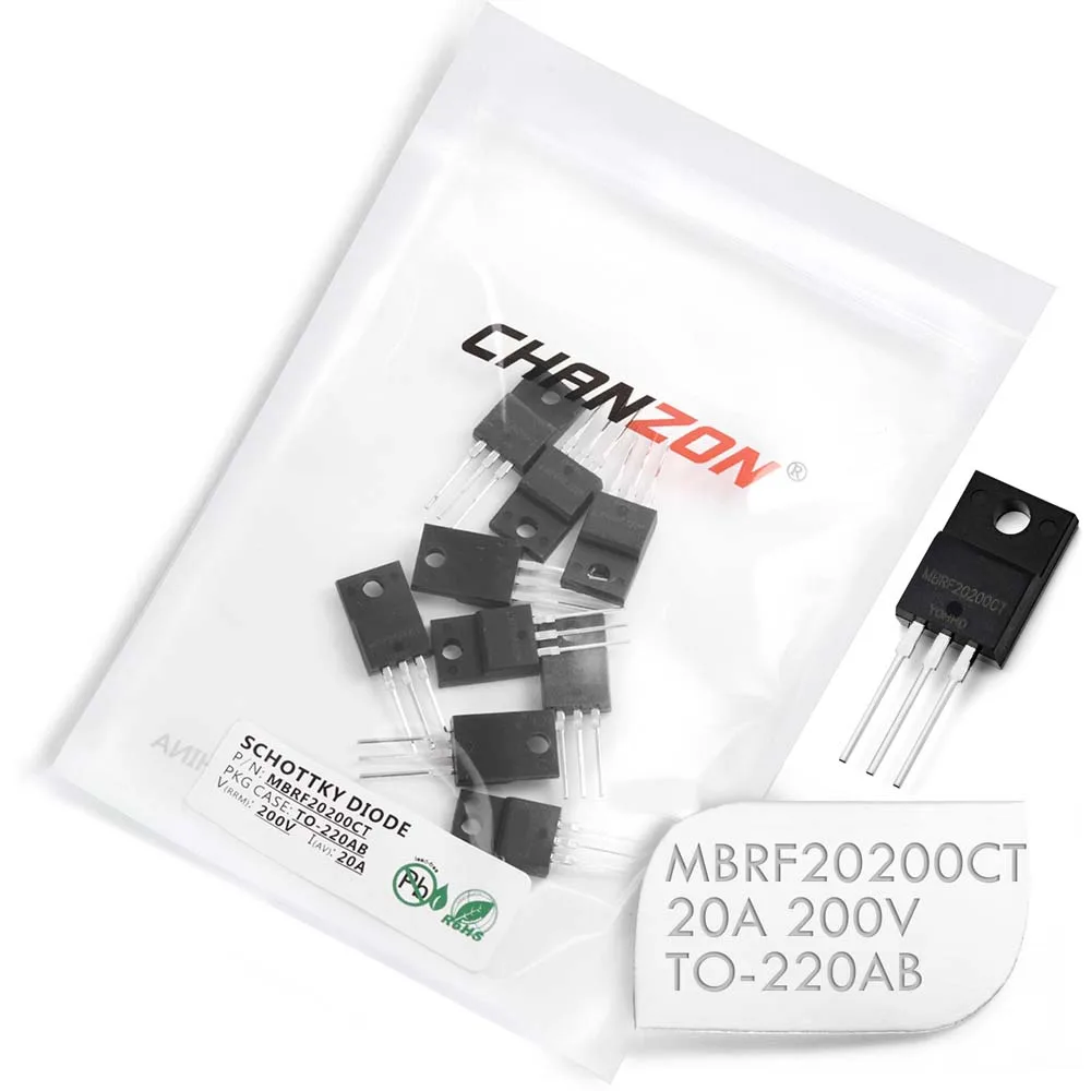 (10 шт.) MBRF20200CT Schottky барьер выпрямитель диоды 20A 200 в TO 220AB (TO 220) 20 Ампер Вольт MBRF20200