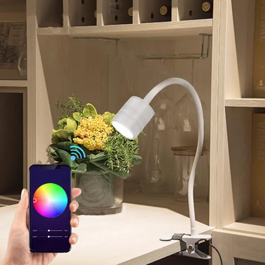 

Table LED Lamp AC85-265V US Plug 6W RGB+CW Wi-Fi Smart Table Light Smartphone Controlled LED Desk Lamp for living room