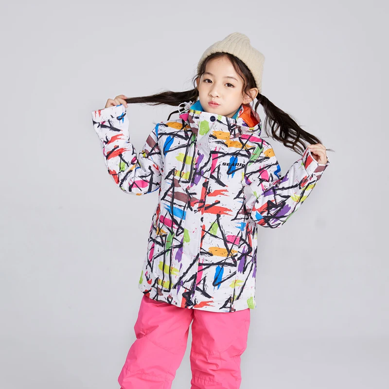 SEARIPE/зимняя детская куртка для катания на лыжах, куртка для сноуборда, детская спортивная одежда для альпинистов, водонепроницаемая лыжная куртка для девочек