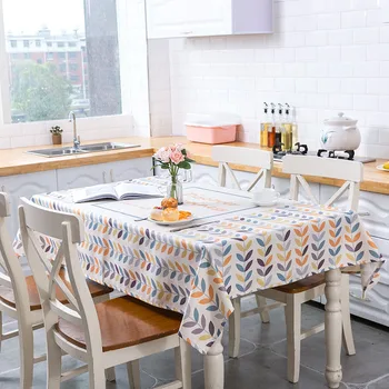 

New Nordic Fresh Decor Style Geometry Arrow Waterproof Tablecloth Linen Digital Printed Home Kitchens Decoration Table Cloth