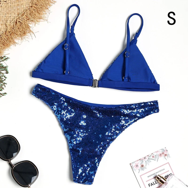 

Sequin Bikini Split Swimsuit Swimsuit Strap Simple Bikini Hot Beachwear