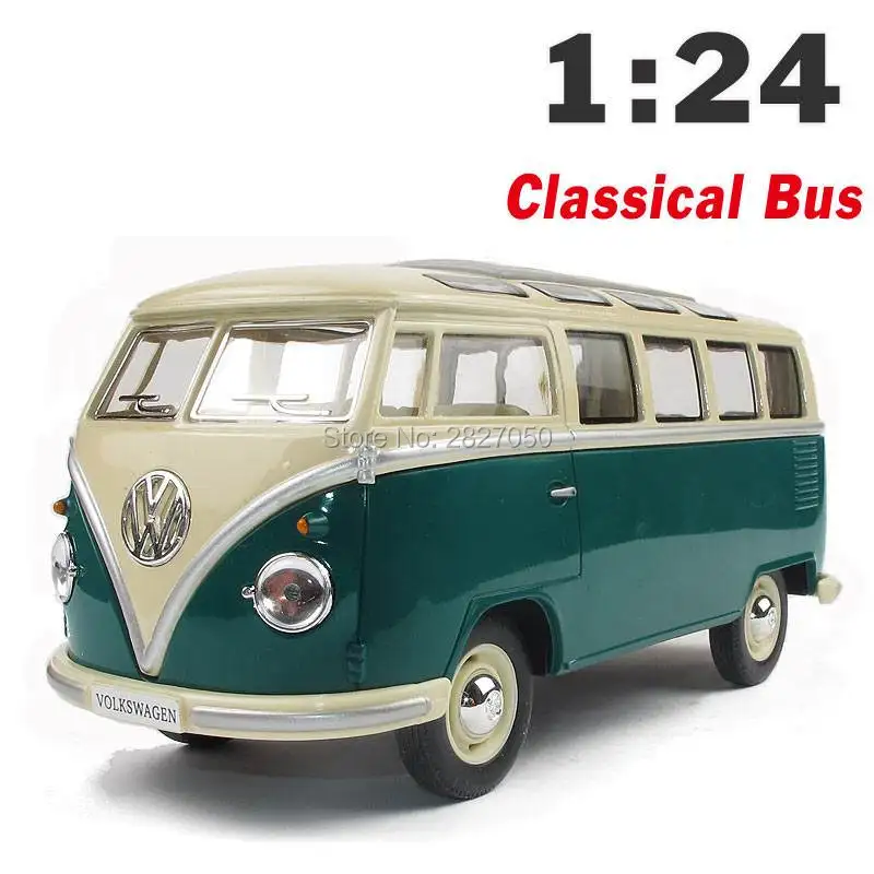 VW Classical Minibus 124 Alloy Diecast Model Car Toy Bus