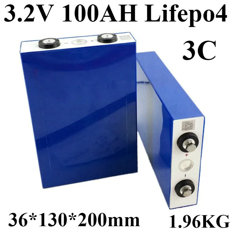

High discharge 3C Lifeo4 100AH battery 3.2V for DIY 12V 24V 36V 100AH RV UPS EV AGV electric car Washing machine Hernia lamp LED