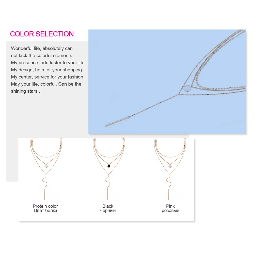 e-Manco Three Layers Choker Necklaces For Women Crystal Charm Long Statement Necklace Femme Gift Women Accessory Fashion Jewelry