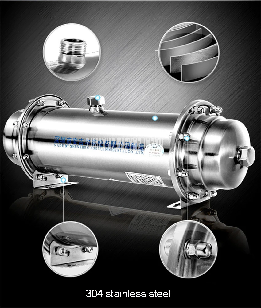 Нержавеющая сталь очиститель воды ультрасильной фильтрации без электричества мембранный фильтр для пить прямо UF фильтром AZX-08UF-H500A