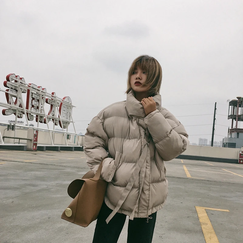 RUGOD Winter Jacket women Plus Size Womens Parkas Thicken Outerwear solid Mandarin Collar Coats Short Female Cotton padded tops