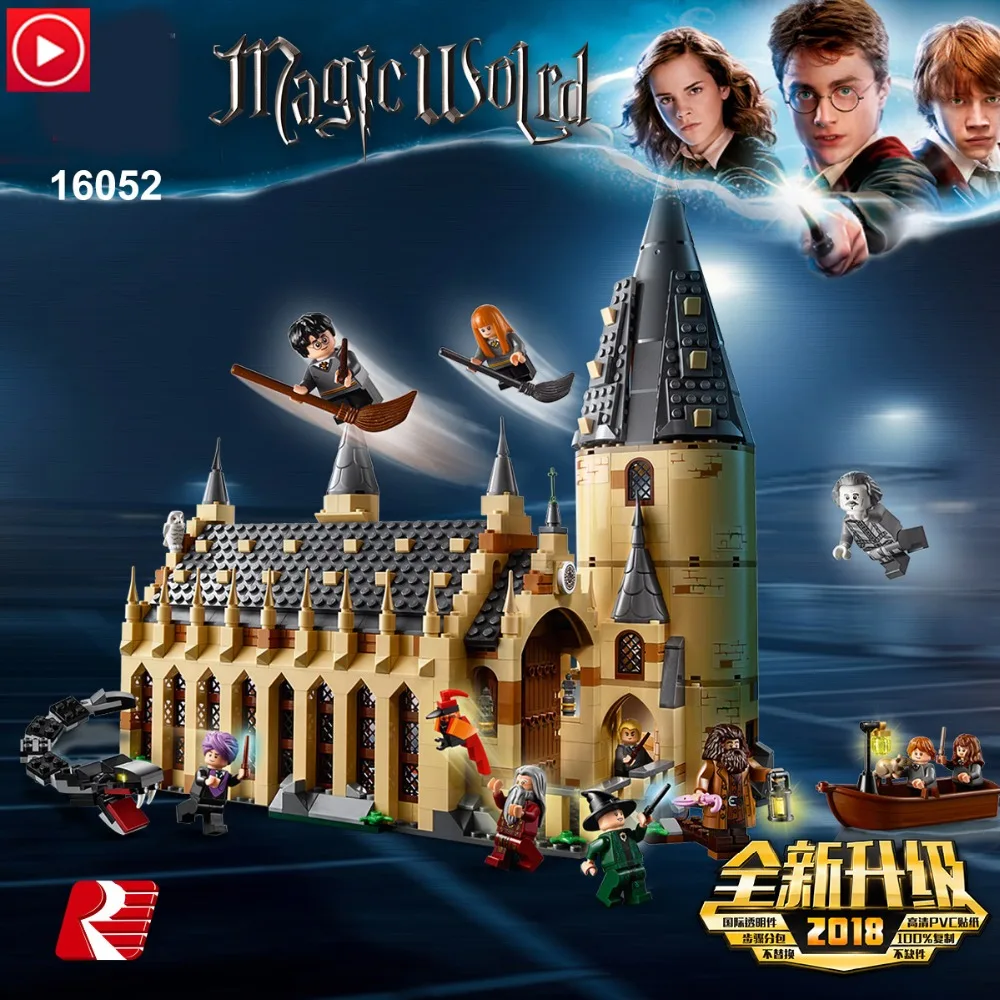 

Legoed technic Lepin Harri Potter Castle Magic School Hogwarts DIY alcazar Ancient Architecture Tower Legoing Building Block Toy