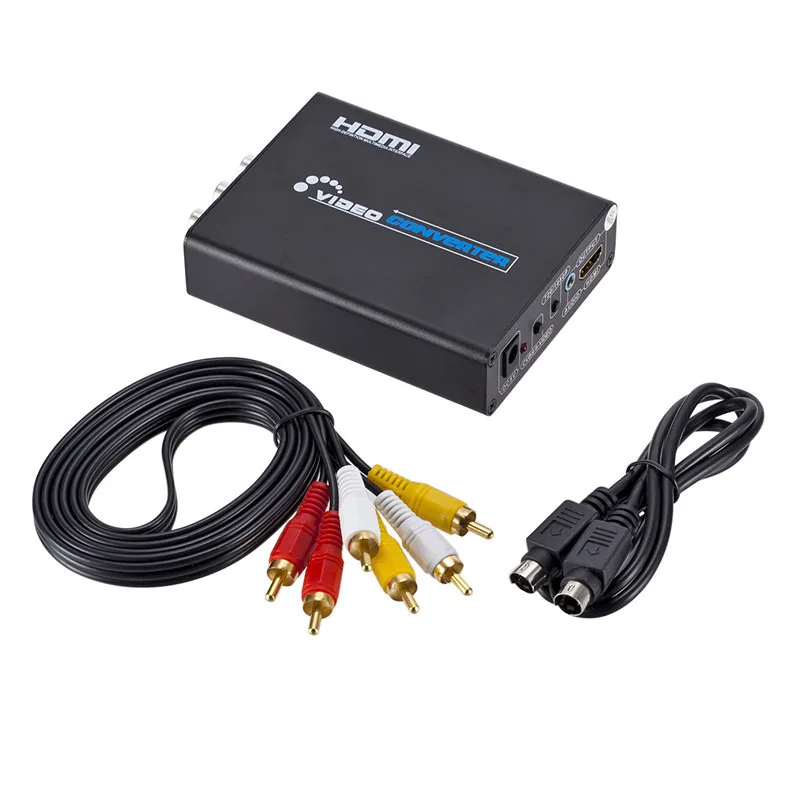 Convertidor de v deo hdmi a av s video cvbs hd 3rca pal ntsc