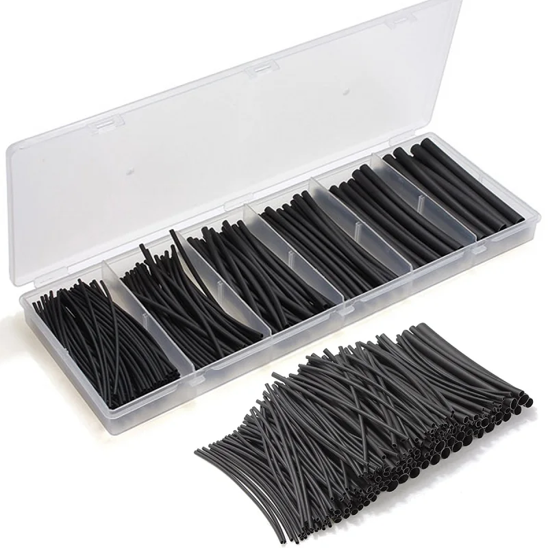 

180Pcs 2:1 Heat Shrink Tubing 0.5mm/0.75mm/1.25mm/1.5mm/2.5mm/3mm Sleeving Wrap Wire Cable Kit Box Hot Sale