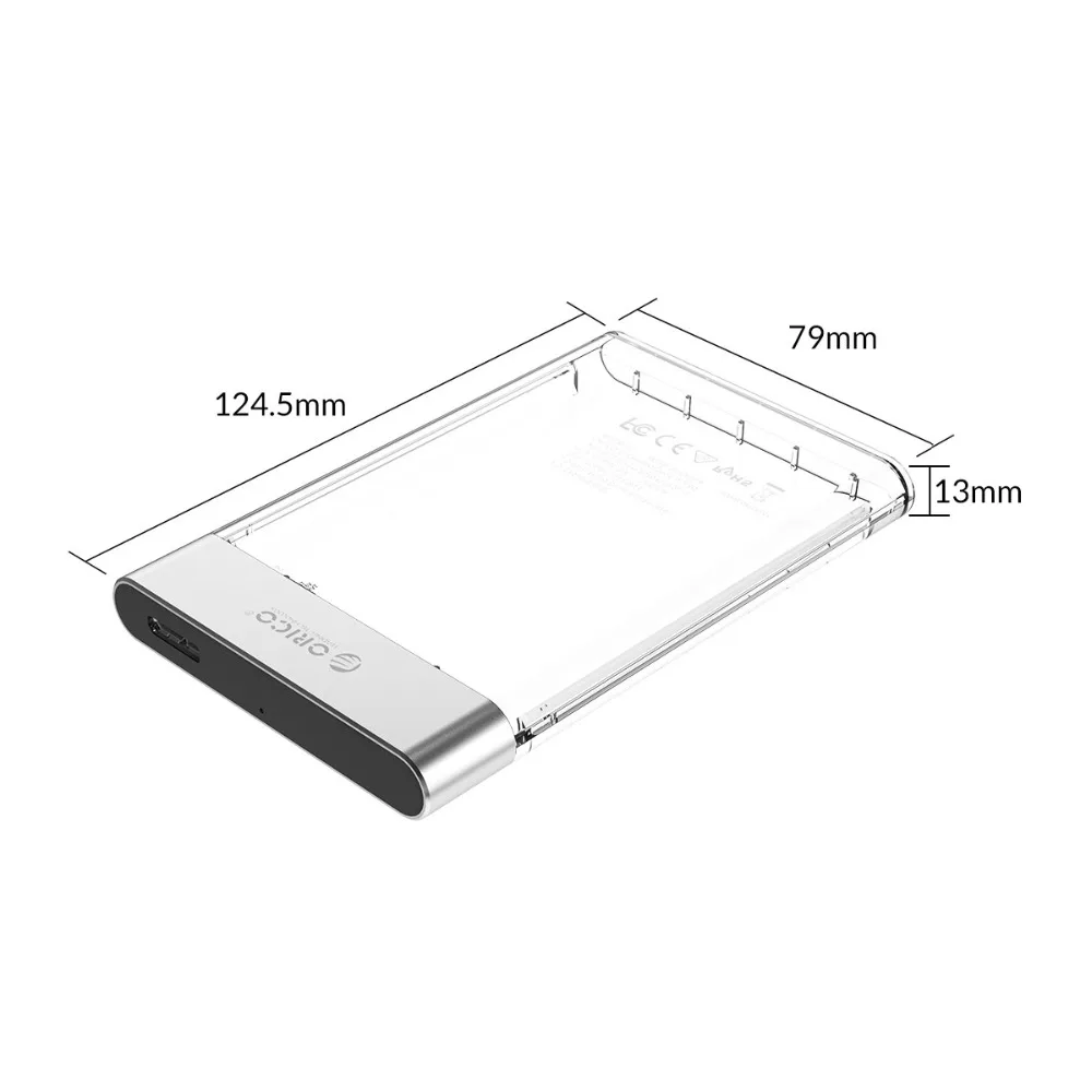 ORICO HDD чехол 2,5 дюймов прозрачный добавить металлические SATA USB 3,0 жесткий диск чехол инструмент 6 Гбит/с Поддержка 4 ТБ UASP чехол Hd коробка