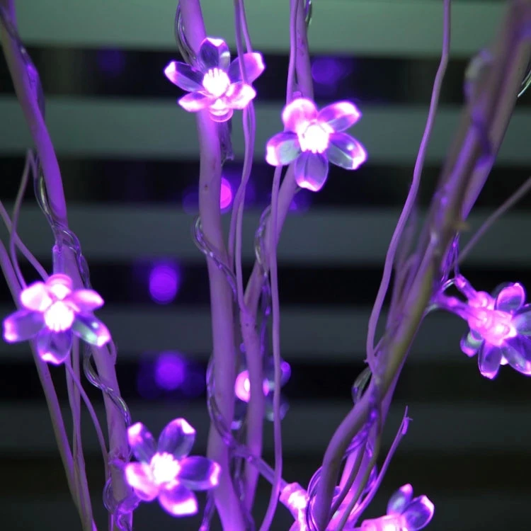 

Dried flowers Tree LED Light Natural Branches 25 Cherry Blossoms Tree Room Ornament Christmas Party Light String