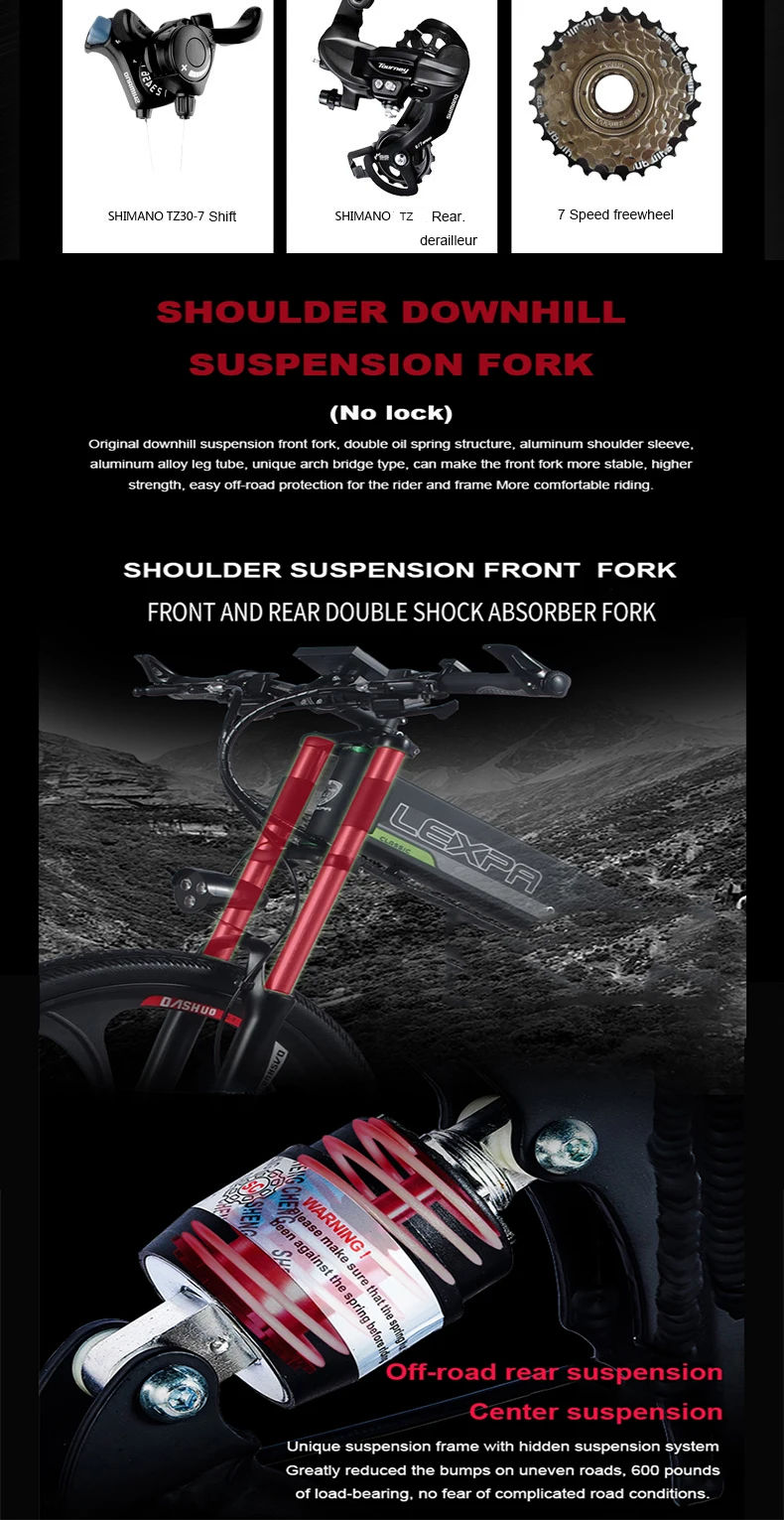 Excellent 26 "mountain Bike 48v400w Electric Motor Of High Speed Downhill Bike Gps Double Tail Suspension Electric Ebike 11 Excellent 26 "mountain Bike 48v400w Electric Motor Of High Speed Downhill Bike Gps Double Tail Suspension Electric Ebike 11