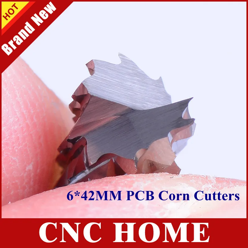 

Quality! 6*42mm Corn Teeth End Mill, Milling Cutter CNC Router Bits Tools PCB, Printed Circuit Board Cutter on HDF, Fiber Glass