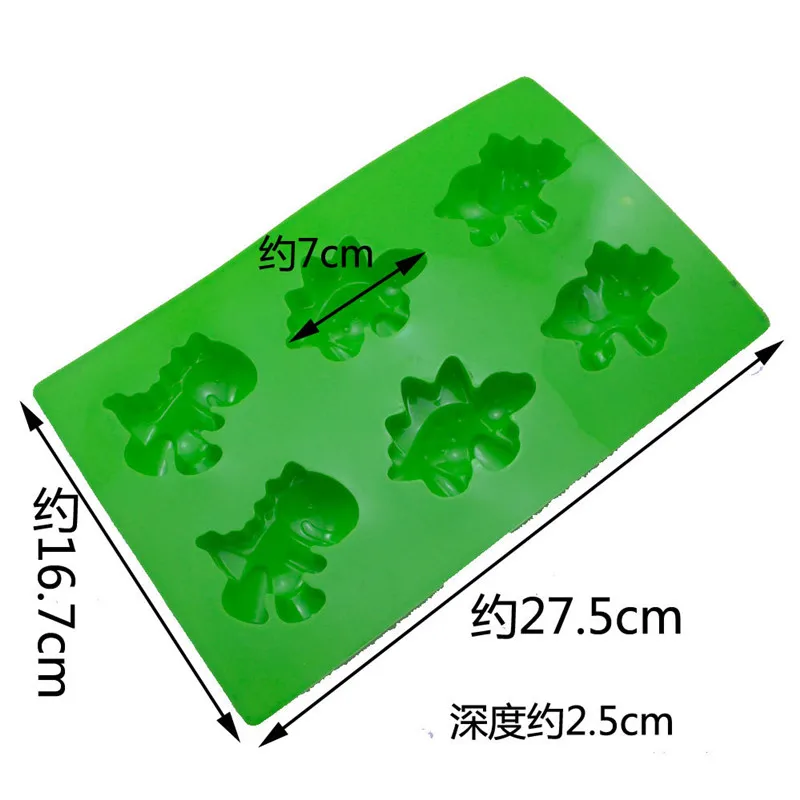 Cute Dinosaur Shape Silicone Cake Molds 3D Animal Dinosaur Form Sugar Fondant Soap Jelly Pudding Moulds Cake Decorating Tools5