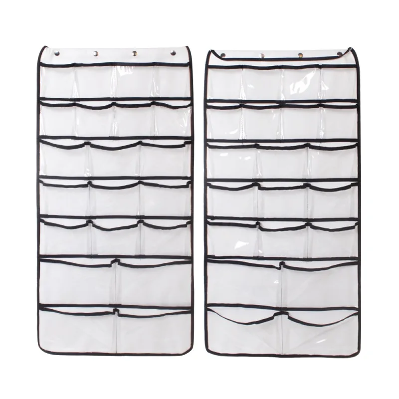 

42 Hanging Pockets Closet Dual-Sided Organizers Hanging Closet Double Sided Bra Stocking Clothes Underwear Organizer Storage