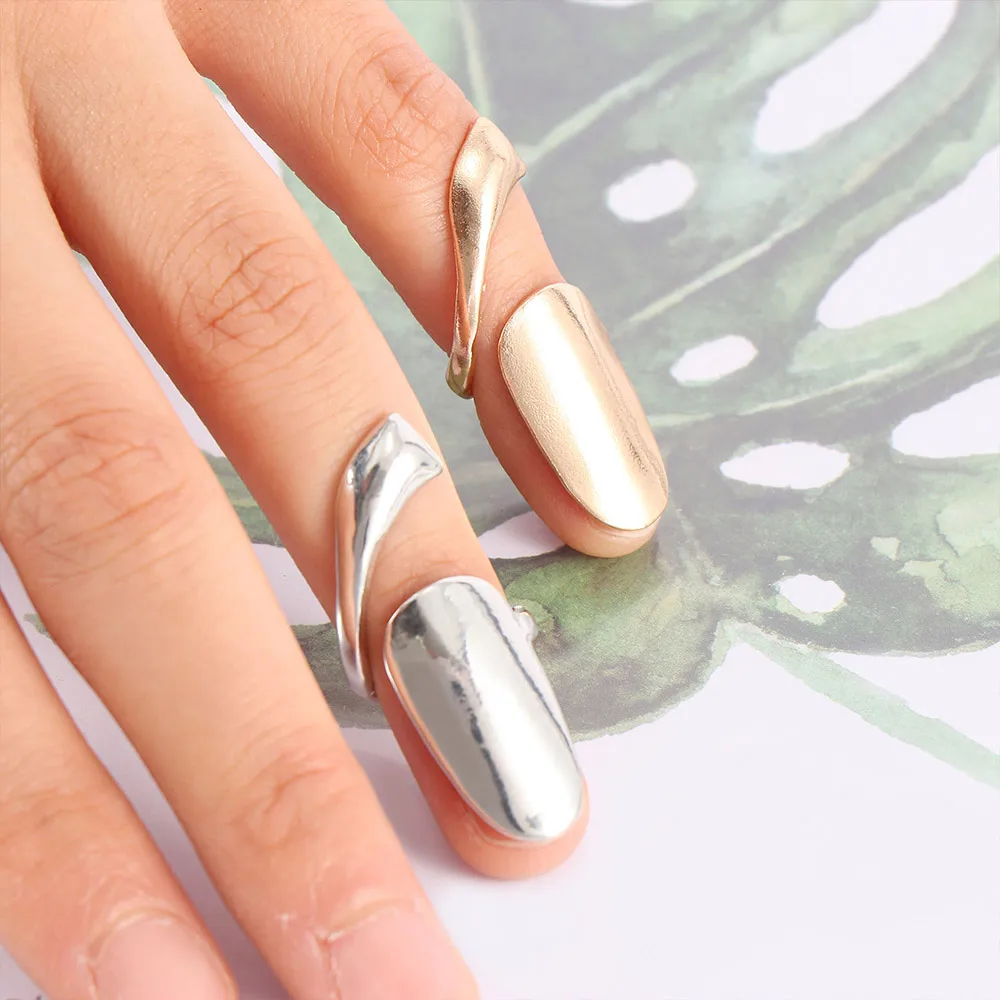 Fashion Punk False Nails Alloy Metal Finger Rings Women Jewelry 1pcs