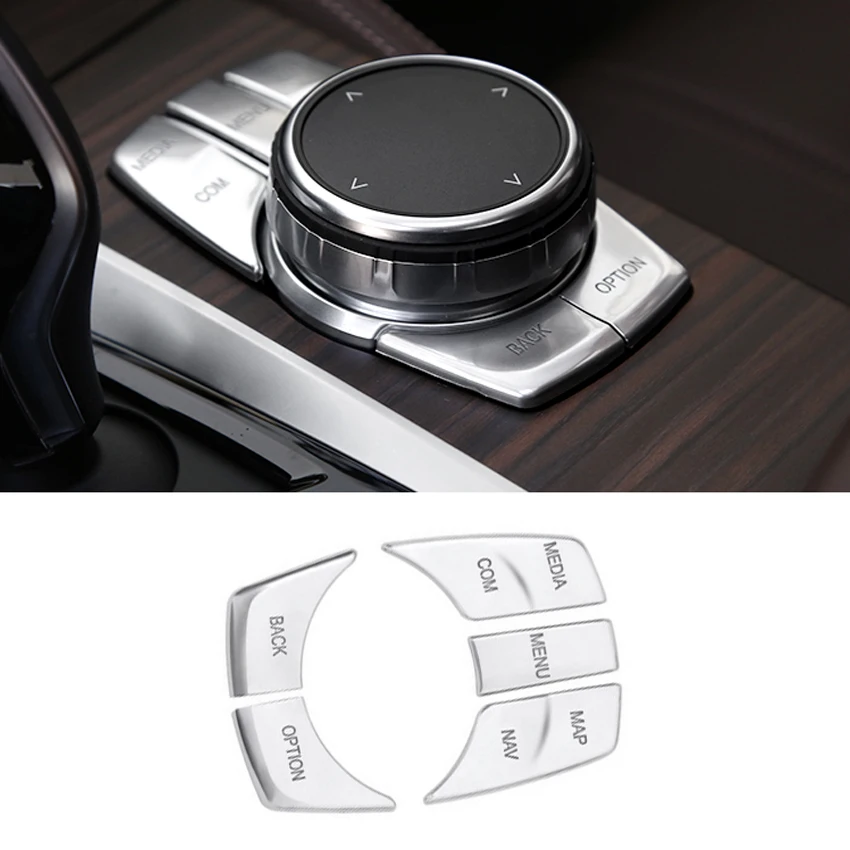 

Engine Start Parking Brake Multimedia Button Stickers Trim Cover for BMW X3 G01 5 Series G30 G31 2018+ Accessories Car Styling