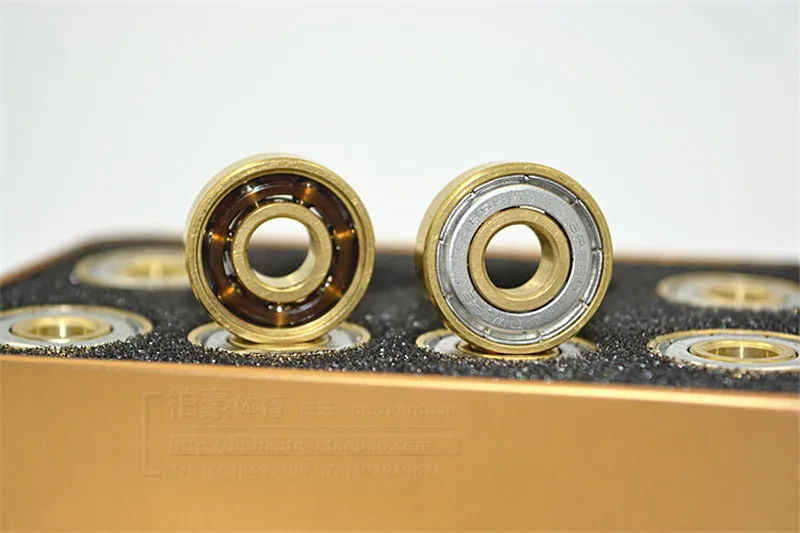 16 шт. BSB золотые подшипники для коньков Высокая скорость точные золотые роликовые коньки подшипники для скейта хромированная сталь 608 8*22*7 мм
