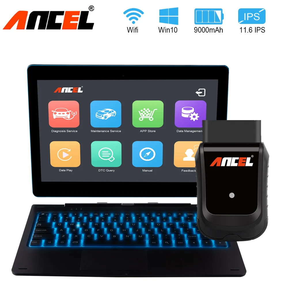 Ancel X5 Plus OBD2 WiFi Автомобильный сканер в португальский полный системы