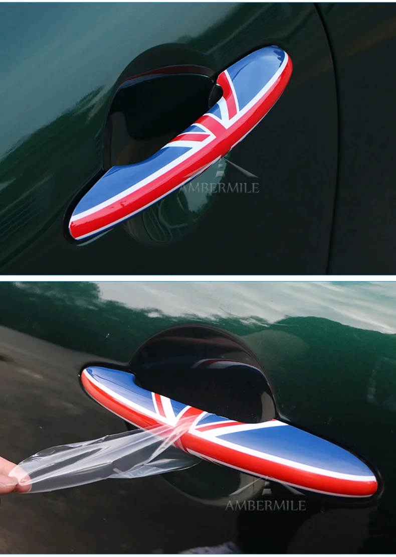  Car Door Handle Covers Sticker Decal Decoration for Mini Cooper Countryman R60 Paceman R61 Accessories Car Styling (6)