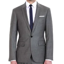 HCF по воздуху мужские 1 шт. 1 пуговица плоский воротник обтягивающие Формальные смокинг последние конструкции пальто одежда мужские костюмы, куртки серый