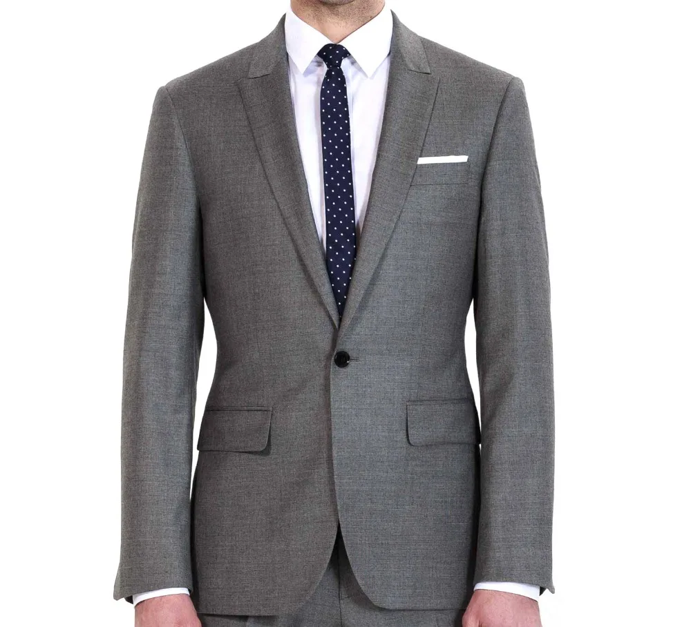 

HCF by Air Men's 1 Piece 1 Button Flat Collar Skinny Formal Tuxedo Latest Coat Designs Clothing Men Suits Jacket Grey