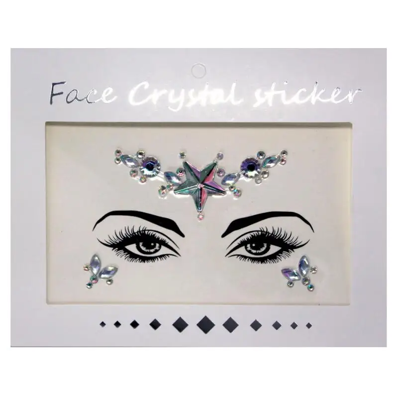 Pink Rhinestones Face Jewels Adhesive Crystal Gems Beauty Makeup Body Art Glitter Tattoo Eyebrow Face Body Jewelry Stickers