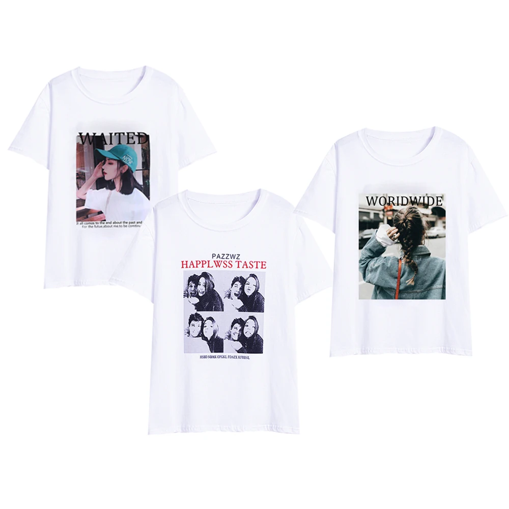 

Lightweight T-Shirts T Shirt Women Summer Camiseta Mujer Pattern Printing Stretchy Women'S Tops Slim Short Sleeves