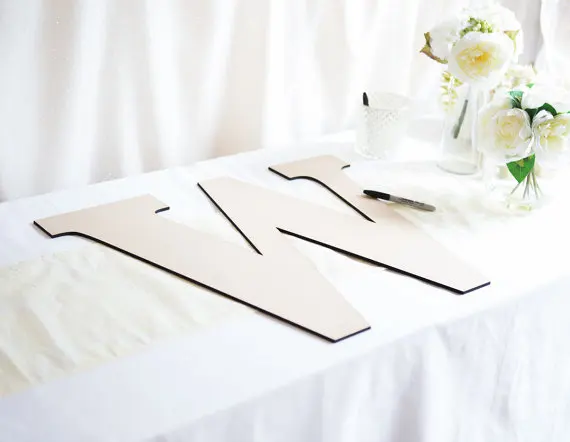 

Custom Initial W Wedding Guest Book,Unique Signature Guest Book