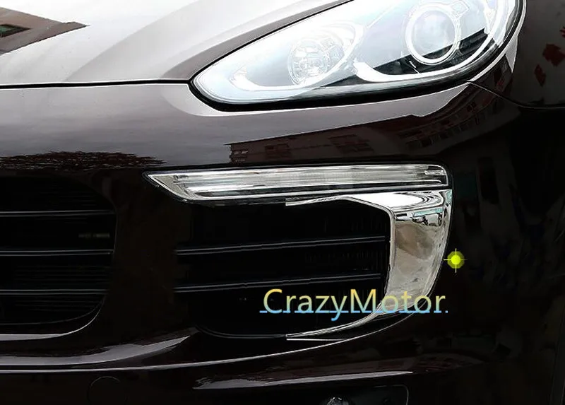 

2pcs/set Front Fog light eyelid strip Decoration For Porsche Cayenne 2015 2016