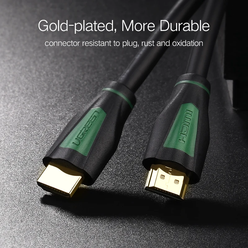 HDMI кабель Ugreen 1 м 2 3 5 15 4 к 1080P 3D для проектора PS3 HD жк Apple TV компьютерный кабель|hdmi cable