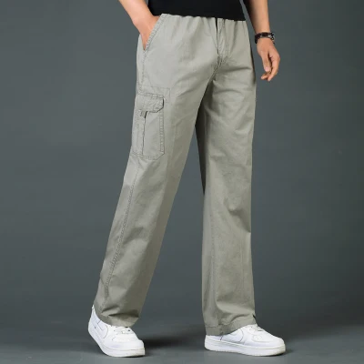 Большие размеры мужские военные брюки карго M-6XL Твердые Мешковатые Свободные эластичные талии хлопчатобумажные спортивные брюки повседневные брюки большие хип-хоп - Цвет: model 13